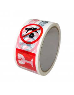 Taśma pakowa z nadrukiem Ostrożnie Szkło 48x50m 2