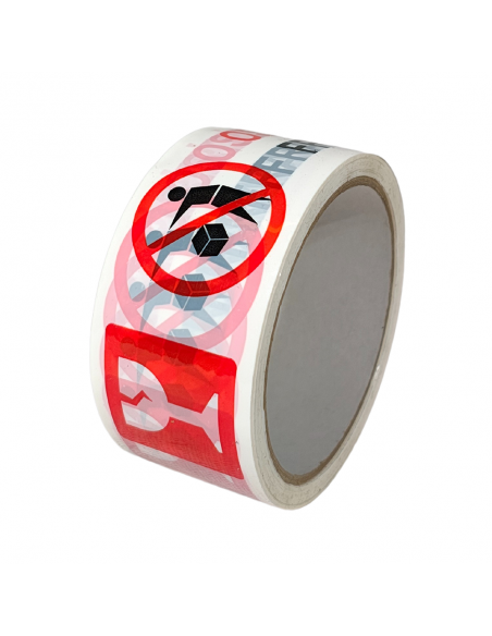 Taśma pakowa z nadrukiem Ostrożnie Szkło 48x50m