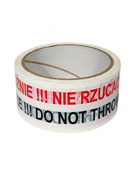 Taśma pakowa z nadrukiem Ostrożnie Szkło 48x50m