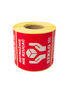 Etykiety Ostrożnie Szkło Nie rzucać Rolka 500 szt. 2