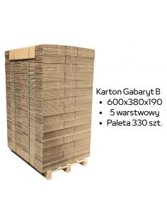 Paleta 340 kartonów InPost 600x380x190 5w Paczkomat B