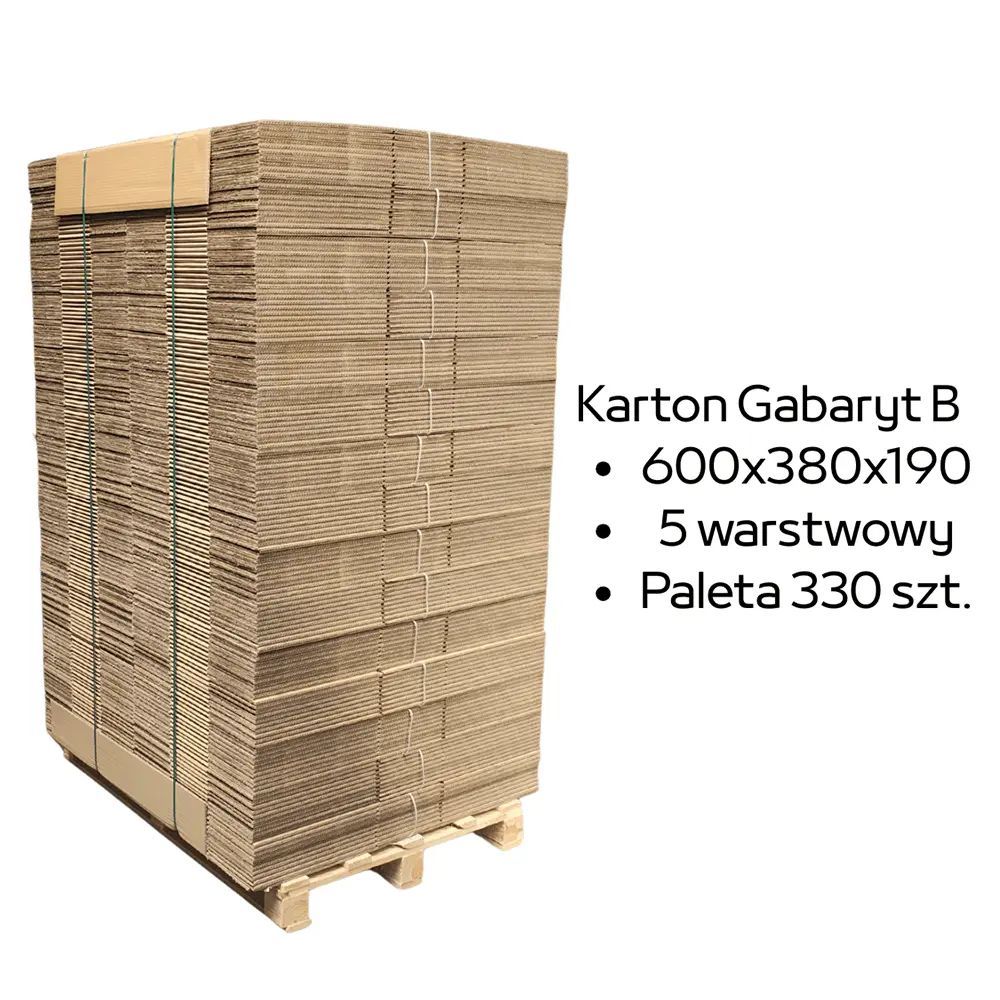 Paleta 340 kartonów InPost 600x380x190 5w Paczkomat B