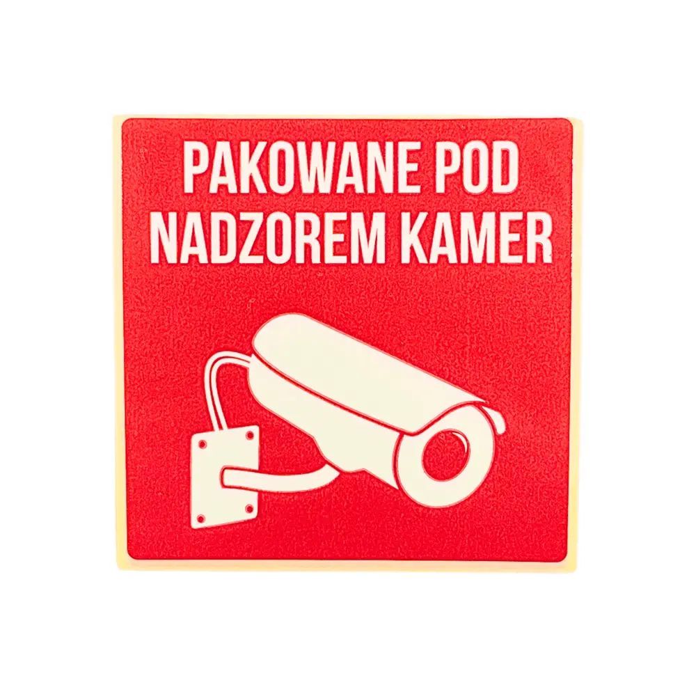 Etykiety Pakowane pod nadzorem kamer Rolka 500 szt.