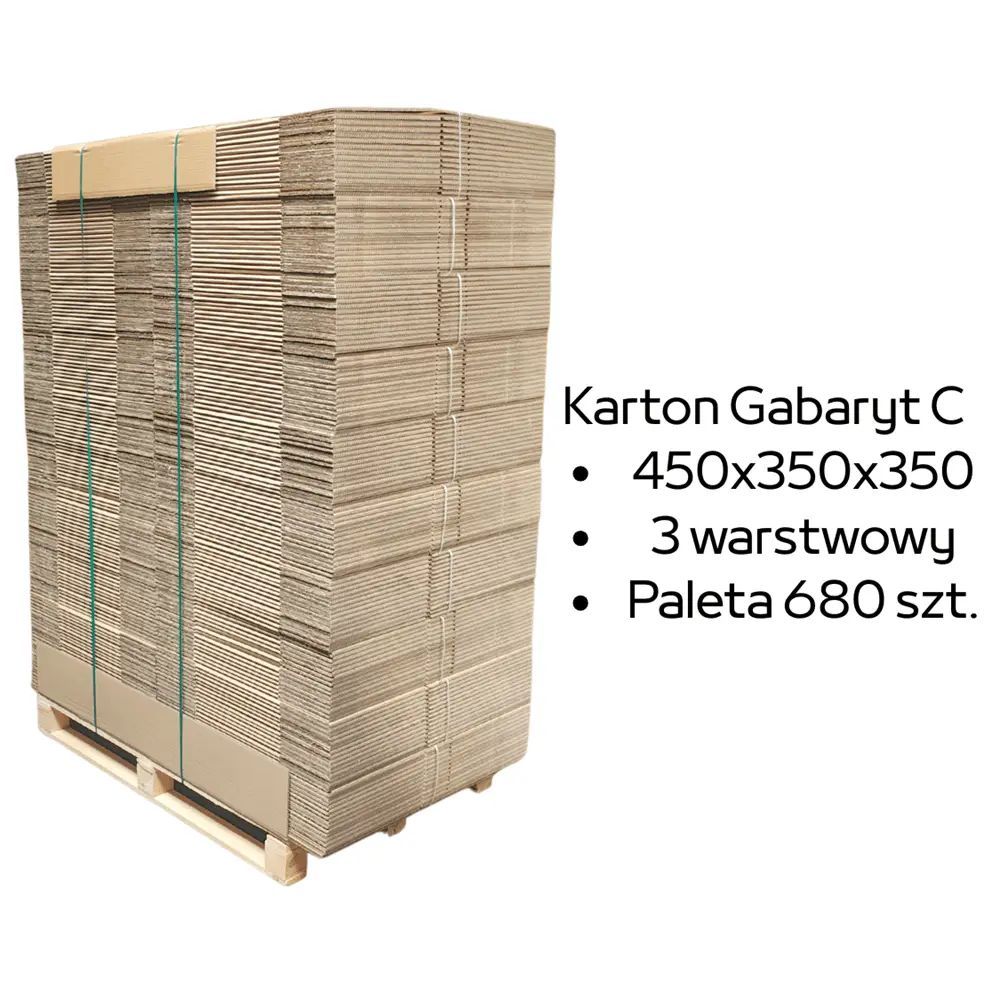 Paleta 680 sztuk kartonów 450x350x350 3w B Gabaryt C InPost