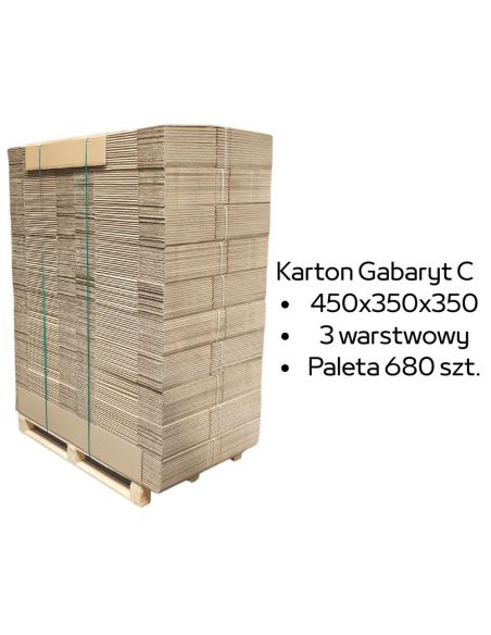 Paleta 680 sztuk kartonów 450x350x350 3w B Gabaryt C InPost