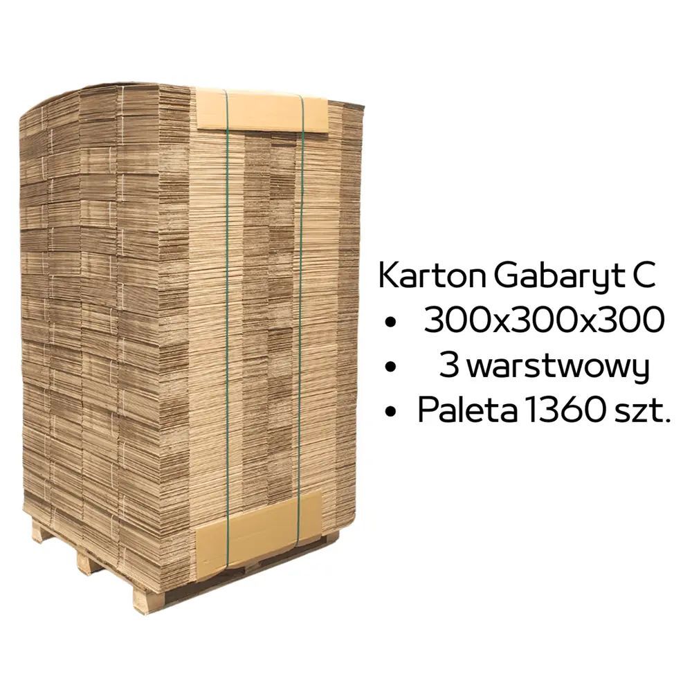 Paleta 1360 sztuk kartonów 300x300x300 3w B 380 g/m2
