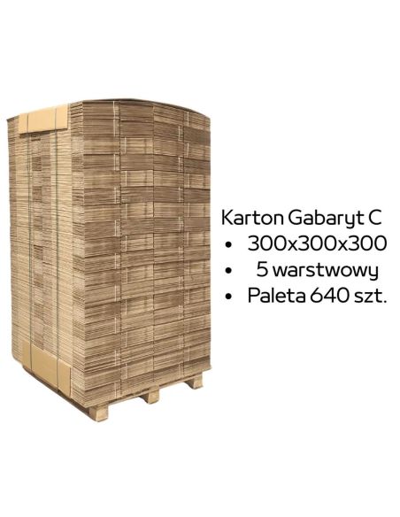 Paleta 680 sztuk kartonów 300x300x300 5w BC 585 g/m2