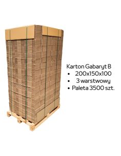 Paleta 3500 sztuk kartonów 200x150x100 3w InPost Gabaryt B