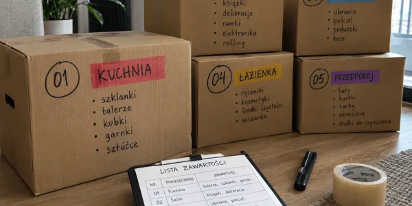 Lista zawartości kartonów przeprowadzkowych – jak numerować i ewidencjonować pudła?